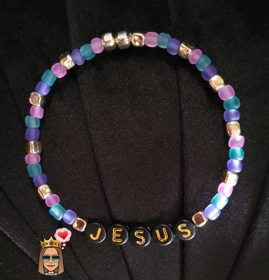 Jesus "Multi-colored glass"